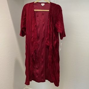 NEW LuLaRoe Shirley crushed red velvet